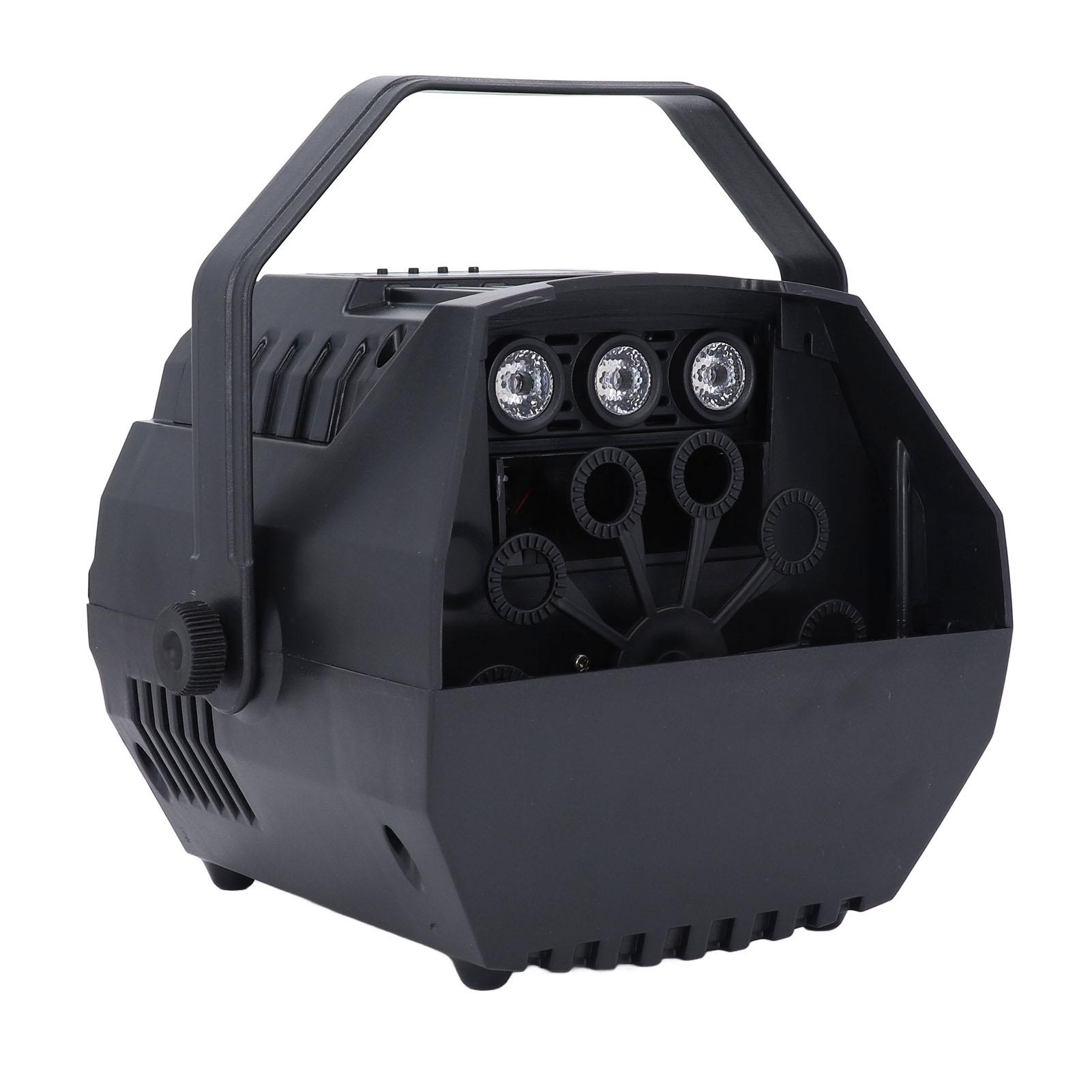 

Машина для пузырей Автоматический генератор пузырей Пульт дистанционного управления Сценический генератор пузырей с RGB-подсветкой и LED UK Plug