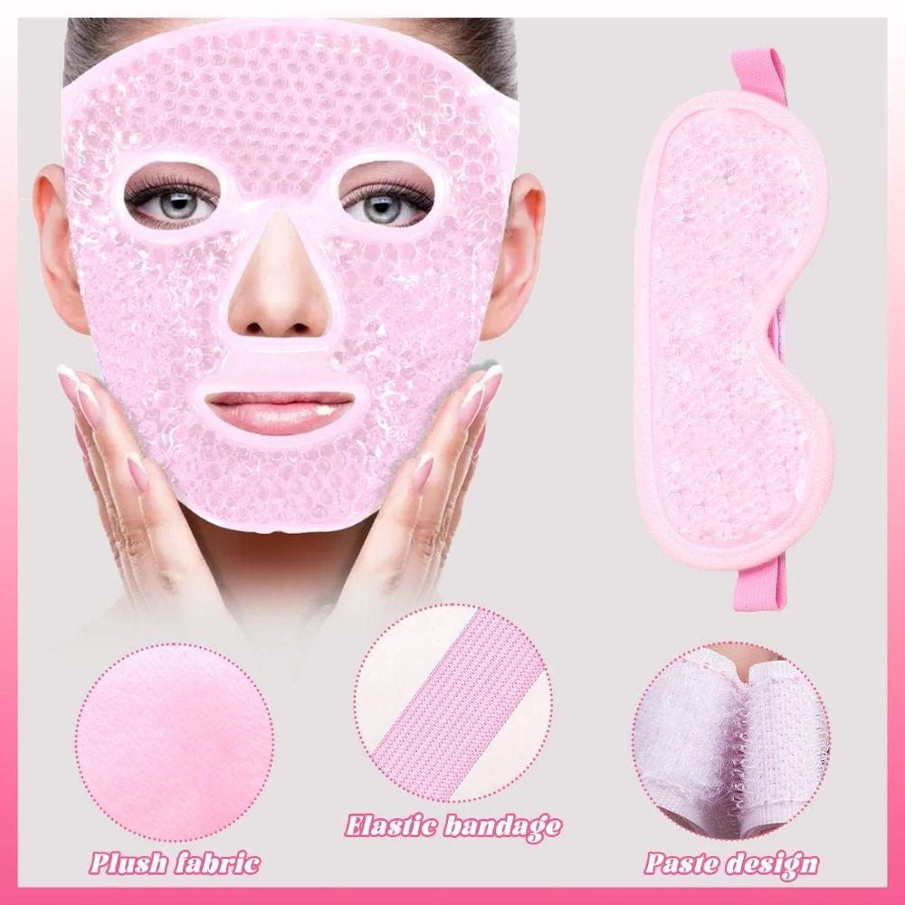 Adjustable Straps Cooling Sleep Mask Gel Beads Eye Mask  Reduce Eye Face Puffiness