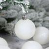6pcs Xmas Hanging Decoartion Christmas Balls 6-8cm White Christma Tree Hanging Ball DIY Gifts New Year Glitter Christmas Balls