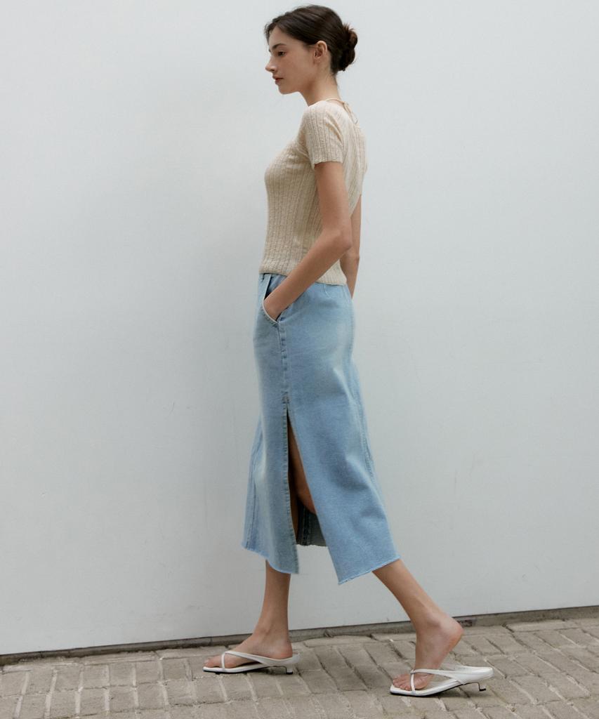 Otte Denim Slit Long Sk
