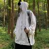 2026 Japanese Retro Striped Thin Breathable Hooded Sun Protection Jacket for Men and Women