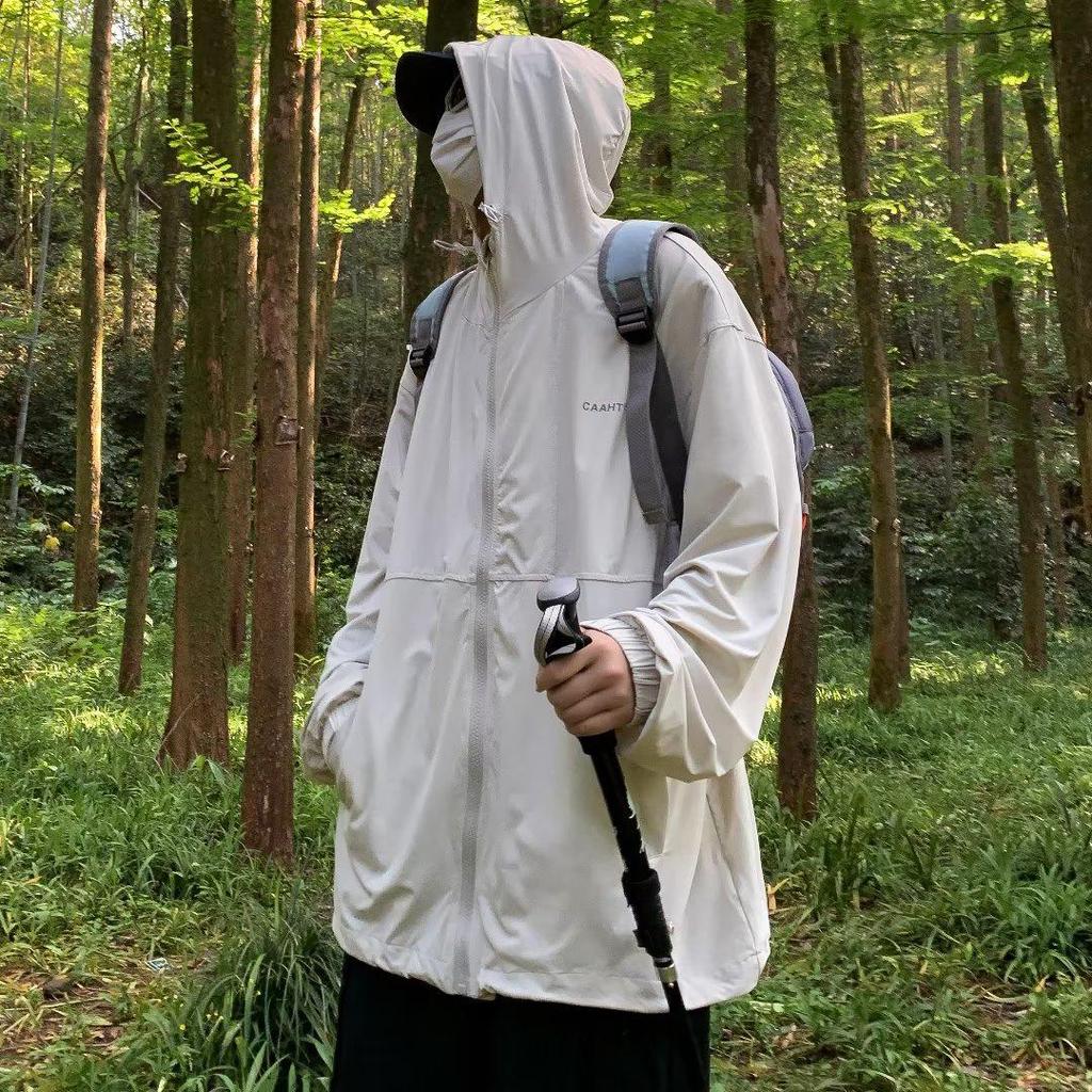 2026 Japanese Retro Striped Thin Breathable Hooded Sun Protection Jacket for Men and Women