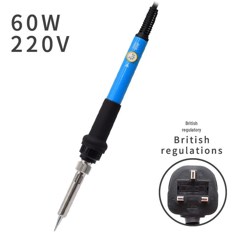 Einstellbarer 60W Lötkolben mit US-Stecker, 110V, Innenheizung, Temperaturregelung und Schalter.