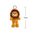 15cm Pet Series Plush Toys Monkey Rhinoceros Panda Chimpanzee Pendant Keychain Stuffed Doll Backpack Pendant Birthday Gifts
