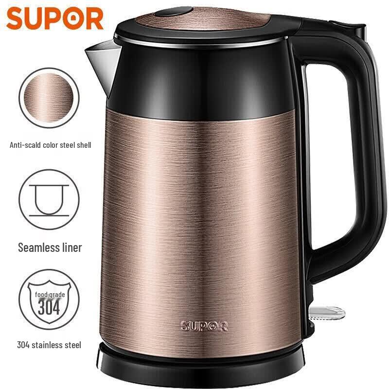 Supor ZMD Safety Series 1.7L Electric Kettle CN plug (adapter included)