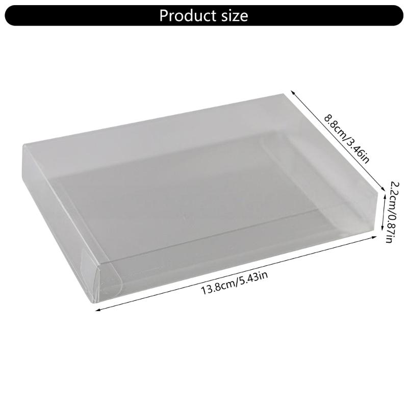 1 Set Transparent PET Plastic Case Game Card Box for Game Cartridges Dustproof and Water Resistant Storage Sleeve