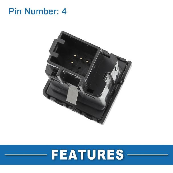 Push Button Starter Switch No.16D959839 Engine Start Stop Switch Button for Volkswagen Jetta 2011-2018 Silver Tone Black