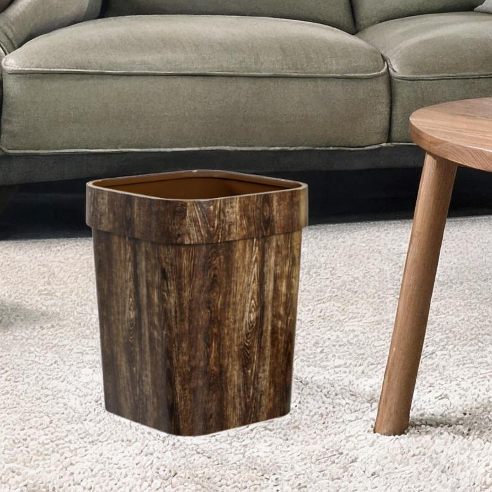 

Переносной мусорный бак, декоративный деревенский мусорный бак для ванной комнаты, гостиной, кухни, спальни, рядом M коричневый