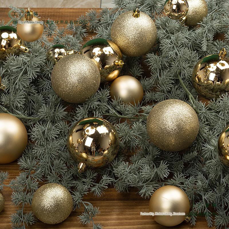 Festive 6CM Gold & 8CM Silver Christmas Balls - Shiny & Matte Hanging Tree Ornaments