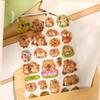 Vibrant Crystal Stickers Showcasing Playful Cartoon Capybara Safe For Youngsters Art Activities And Fun