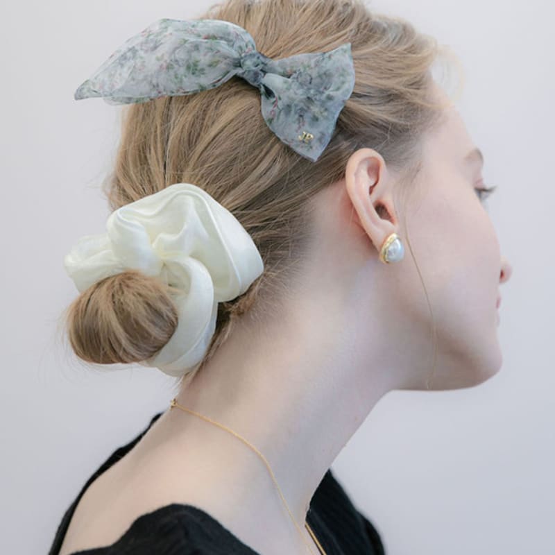Jean Paul Clarisse Piped Organza Scrunchie JP-22-049S