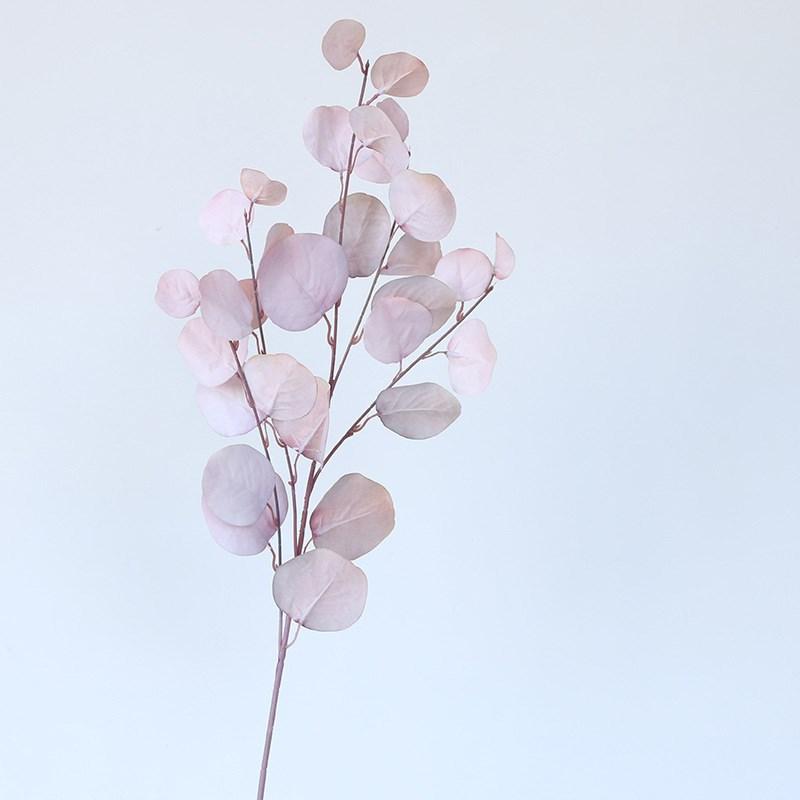 Pink Eucalyptus Leaf Artificial Plants Wall Money Fake Flowers Arrangement Accessories Christmas Home Wedding Decoration