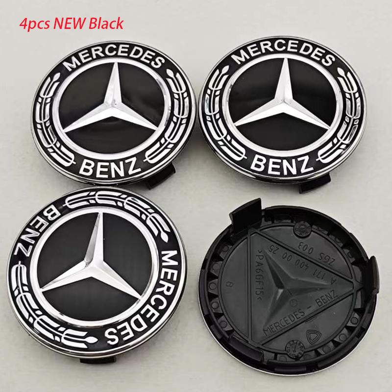 4pcs 75mm Car Wheel Center Caps Rims Hub Caps For Mercedes Benz W204 205 A B C E S CLA CLK ML GLK GLA GLB GLC CLA Accessories