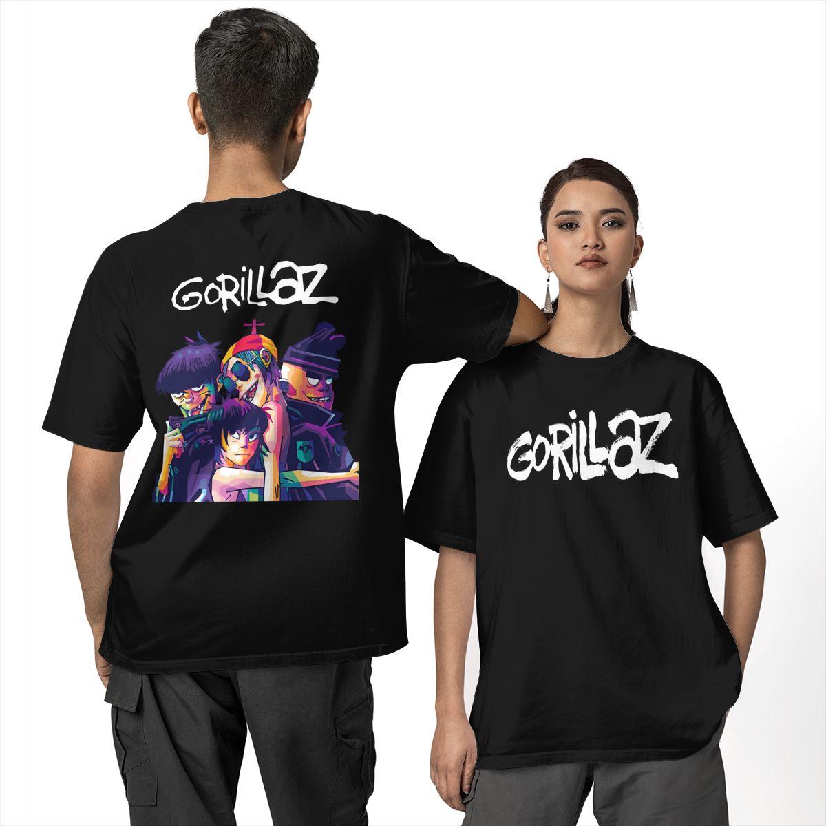 

Gorillaz T-Shirt Hippie T-Shirts Short-Sleeved Y2K Fun Tshirt Summer Pure Cotton Crew Neck Plus Size Top Tees 4XL