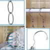 Stainless Steel Clothes Market Shop Display Hanging Chain Hooks With Ring Hanger 14 Hanging Hole Clothes Chain Holder Wardrobe