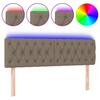 VidaXL LED Headboard Bedroom Furniture Double Bed Accessory Head of Bed Frame Interior Taupe 3121950