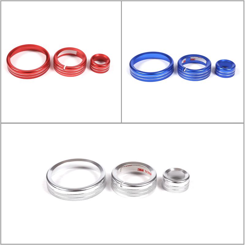 For Alfa Romeo Giulia Stelvio 2017-Car Center Console Multimedia Knob Switch Ring Decoration Cover Trim Interior