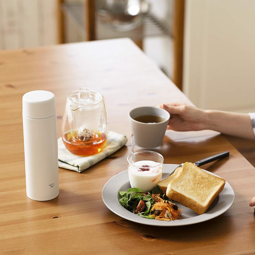 Zojirushi Water Bottle Screw Stainless Steel Mug Seamless Pale White 0.36L SM-ZA36-WM