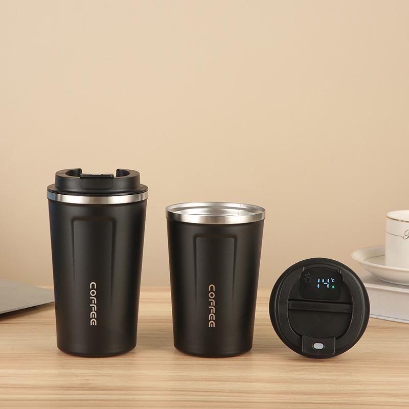 Tazza da Caffè Termica in Acciaio Inossidabile con Display Intelligente - Portatile per Esterni e Pronta per Essere Regalata