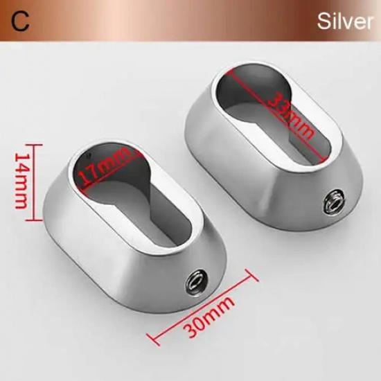 Round Oval Lock Cylinder Cover 304 Stainless Steel Keyhole Cover Black Gold Silver Anti-theft Door Accessories for 32mm Cylinder