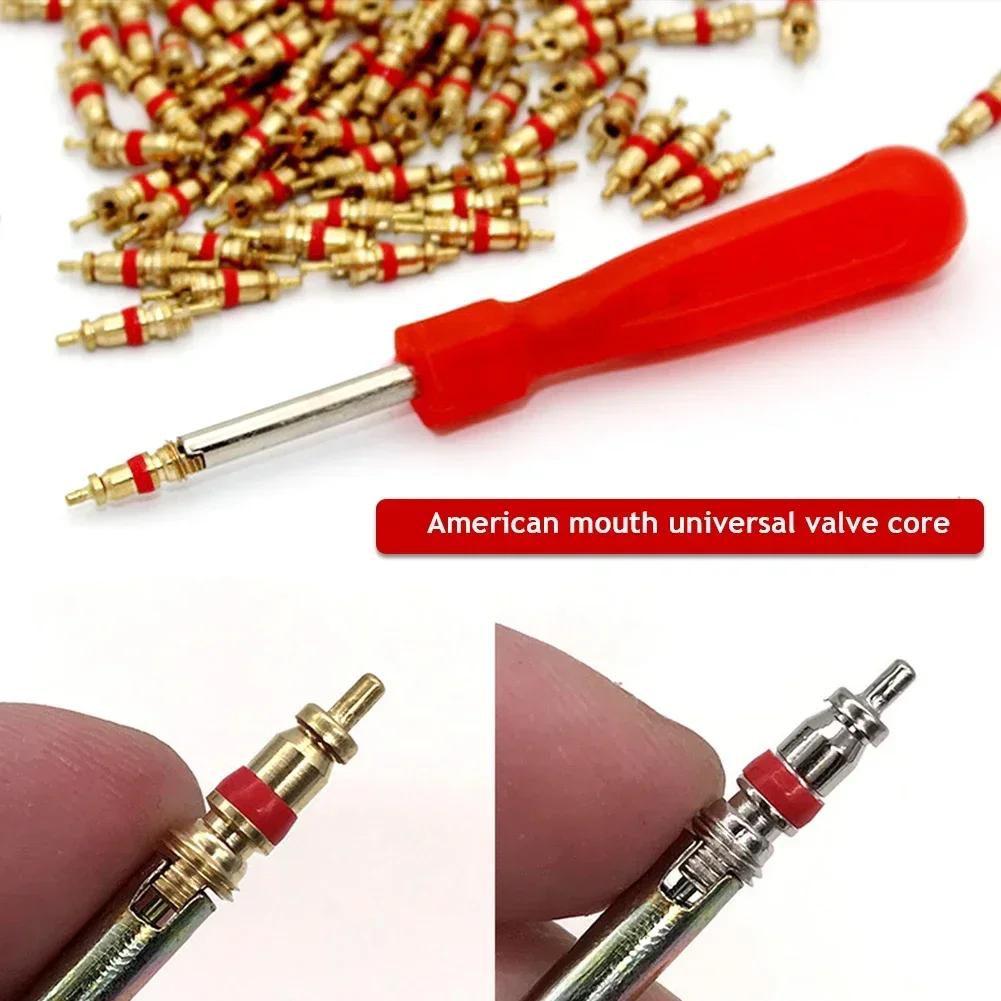 Portable Tire Valve Core Remover Installer Tool Removal Tool Bike Bicycle Car Motorcycle Tire Repair Tools Wrench Screwdriver