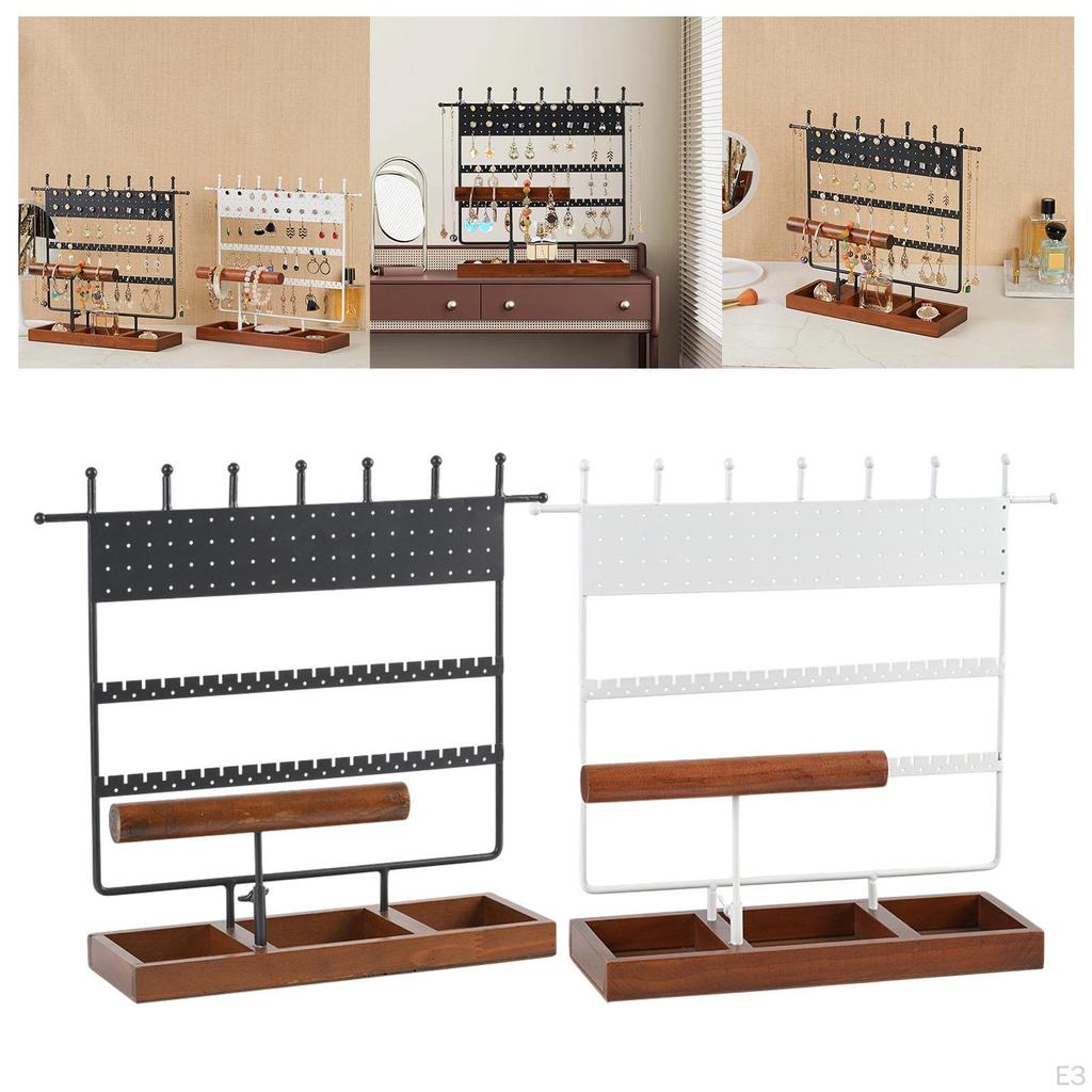 Jewelry Display Rack Holder Earring Rack, Tower Necklace Organizer for