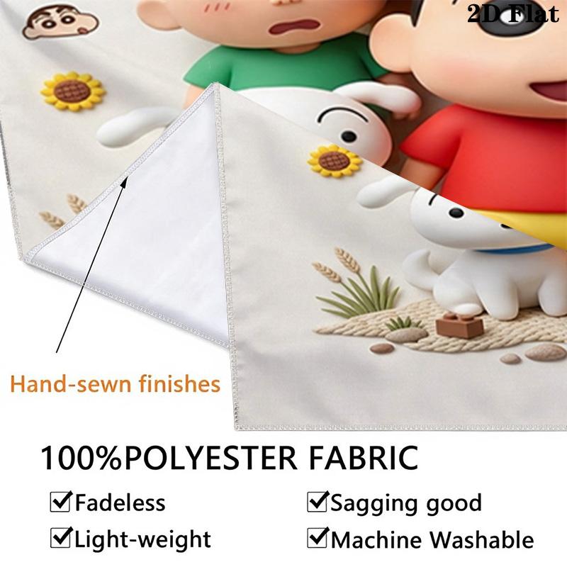 Crayon Shinchan Wall Tapestry Aesthetic Wall Hanging Printed Fabric Blanket Decorative Tapestries For Bedroom Living Room Home Decor