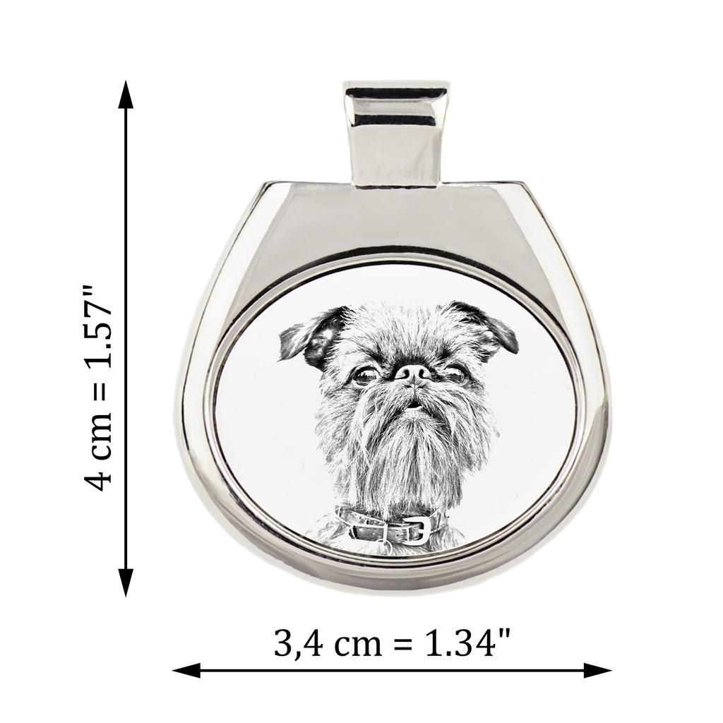 Griffon Bruxellois, Brussels Griffon – Dog necklace, personalized pendant with a photo | Art-Dog