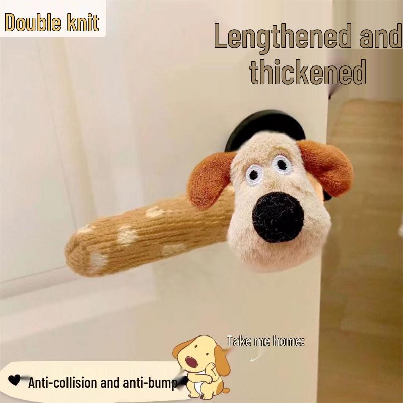 Pony Puppy Winter Door Glove: Anti-Collision Handle Cover for Kids' Rooms, Year of the Horse Decor.