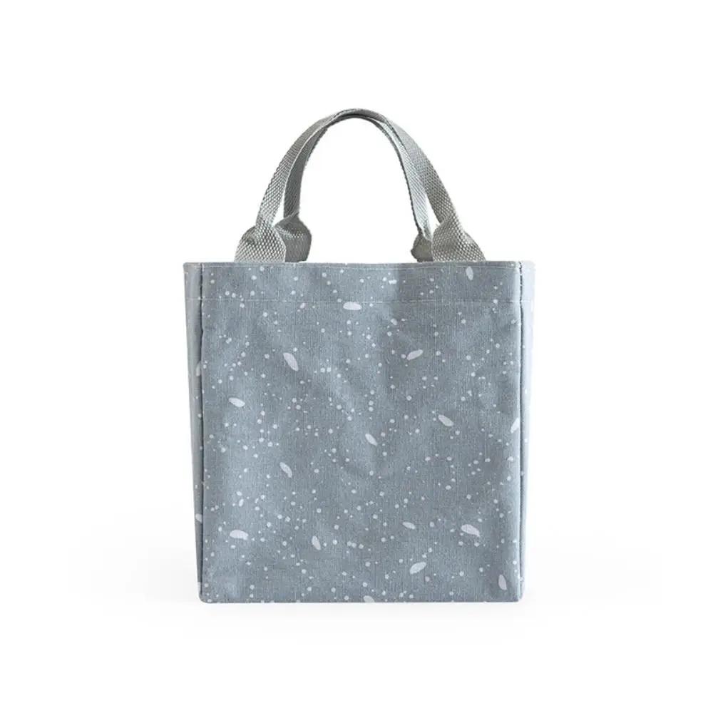 Oxford Cloth Insulated Lunch Bag Simple Large Capacity Portable Lunch Box Food Bags Women
