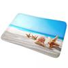 Beach Seashell Quick Dry Bath Mat Super Absorbent Beachy Decor for Home Bathroom Rugs Non Slip Machine Washable for Door