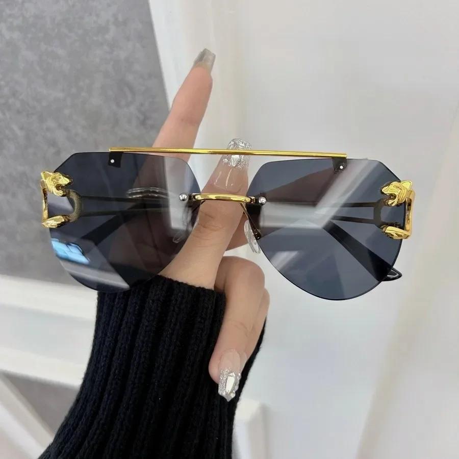 

Цветные квадратные солнцезащитные очки Женские Мужские Безободковые Солнцезащитные очки Женские Мужские Дизайнерский бренд Унисекс Для путешествий На открытом воздухе Other