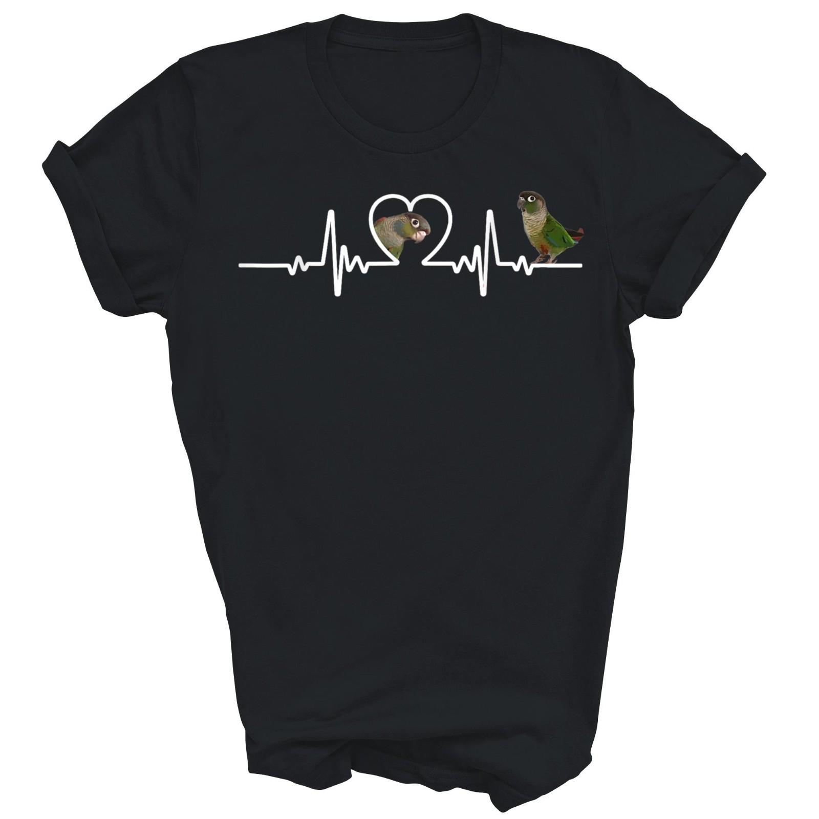 Green Cheek Conure Heartbeat Bird Lover Unisex Shirt Gift M
