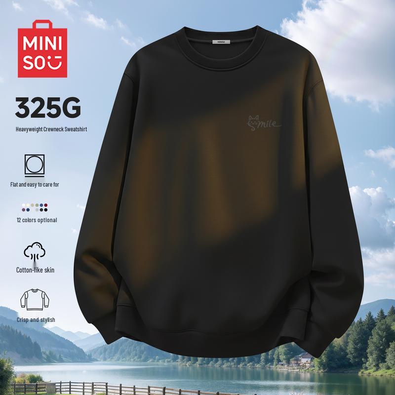 MINISO Men's Heavyweight Crewneck Sweatshirt