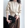 Autumn Round Neck Zipper Design Long Sleeved Knitted Sweater Loose Solid Color Casual Fashion Office Pullover Women Sweaters Female Clothing