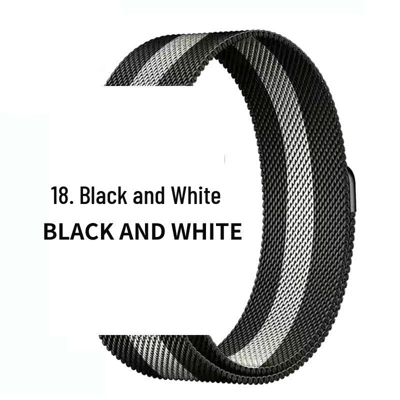 Compatible Stainless Steel Milanese Magnetic Band for Apple Watch Series 1-9 & SE.