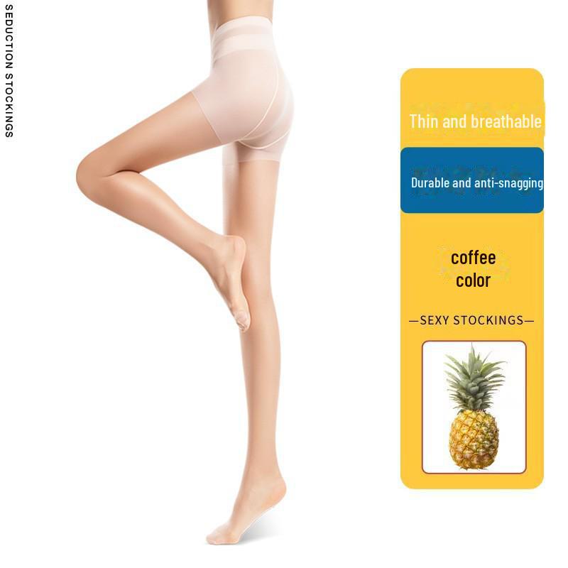 Ultra-Thin Women's Pantyhose: Core-Spun Silk, Anti-Snag, Flesh-Colored, T-Crotch Design