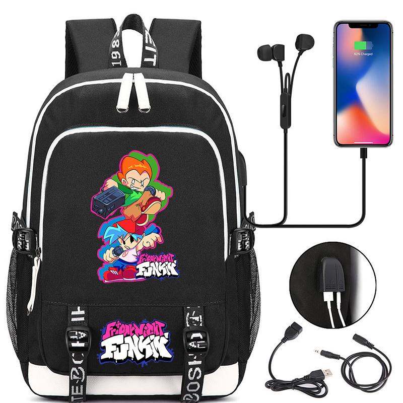 Gioco Venerdì sera Funkin Zaino Cosplay Tela bambini Borsa da viaggio per  bambini Torna a scuola Bookbag Usb Charging Zaino acquista in modo  economico — spedizione gratuita, recensioni reali con foto — Joom