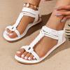 Fashion Women Roman Sandals Fashion Summer New Flat Sandals Woman Lightweight Comfort Non Slip Beach Shoes Big Size Sandalias De Mujer