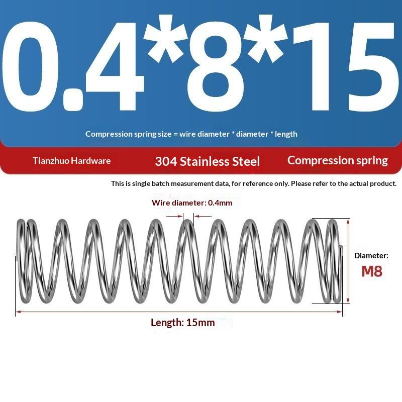Spring Steel Pressure Return Spring Assortment 0.3/0.4mm Wire Dia 5-20mm Length for Hobbyist Craft Making Projects