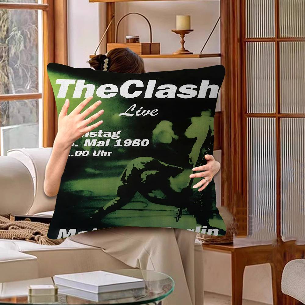 Clash The Band Whitepaper Pillow Cover Sofa Cushion Cover Home Room Decoration Children Gift