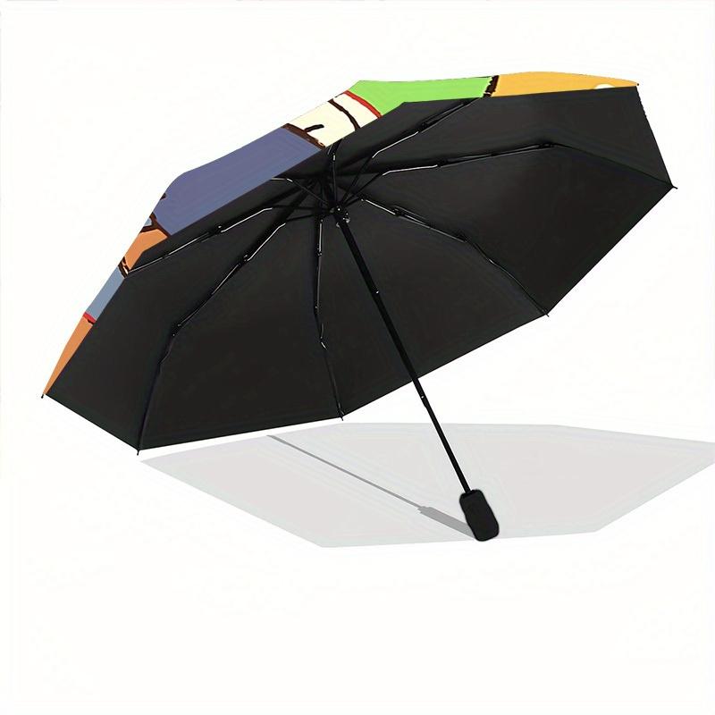 1pc Mario Automatic Umbrella with Folding Feature - Compact Travel Umbrella, Perfect Gift for Birthday, Christmas, 044