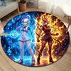 Alfombra Redonda de Área Alfombra de Alfombra de One Piece Para Sala de Estar Dormitorio Sofá Sala de Juegos Decoración Alfombrilla Antideslizante para el Suelo