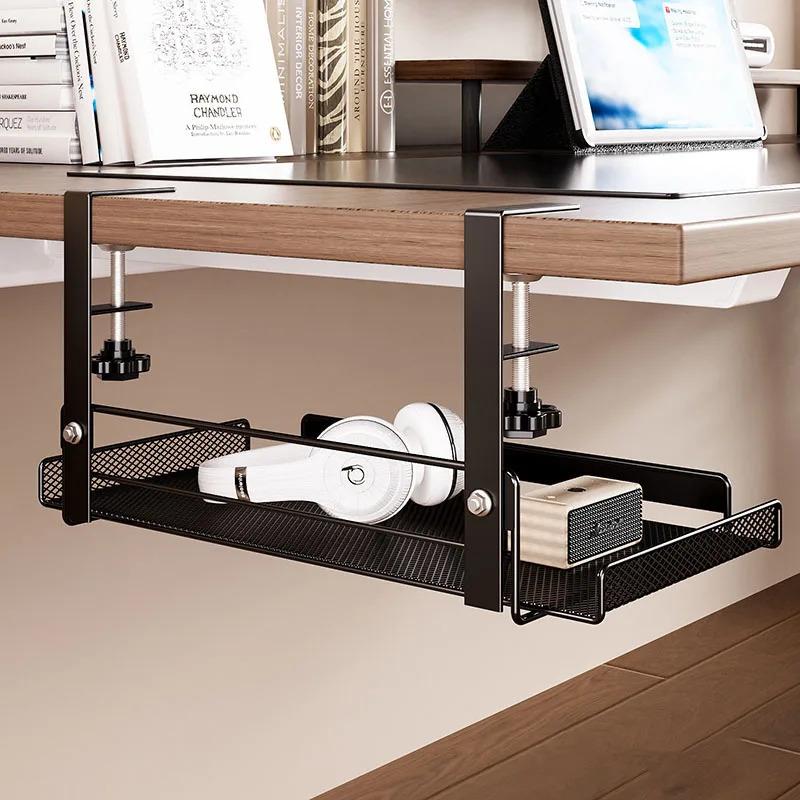 Under-Desk Cable Management Rack Computer Desk Cable Organizer Wired Network Cable Outlet Storage Shelf Cable Routing Solution