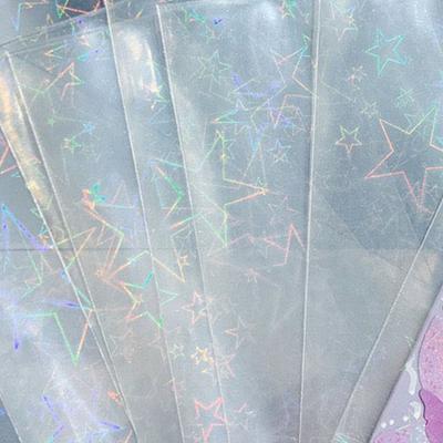 Girls Coco Adhesive Pocasleeve Hologram OPP Transparent Envelope Frame Holder Top Loader Photocard Decoration, 1. Big Star, 100 Sheets