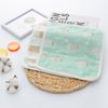 6 Layer Pure Cotton Gauze Baby Burp Cloth Cartoon Jacquard Square Towel For Infant Kids Face And Hand Washing