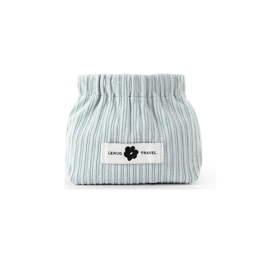 

Cute Mini Shrapnel Bag Solid Color Corduroy Coin Purse Soft Lipstick Purse Women синий