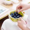 Drain Basket with Ergonomic Handle Thickened Double-Layer Design Kitchen Strainer Bowl Fruit Vegetable Washing Straining Basket