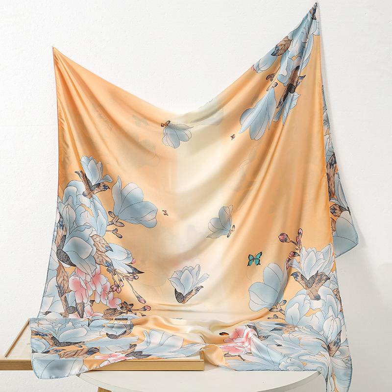 

Довгий шовковий шовковий шарф у формі метелика, темперамент, верхній одяг, шаль жіночий 90-180cm