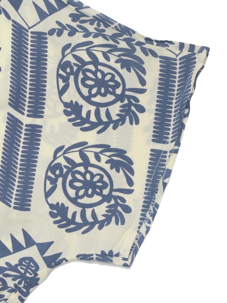 2025 Summer Ethnic Print V-Neck Short Sleeve Dress